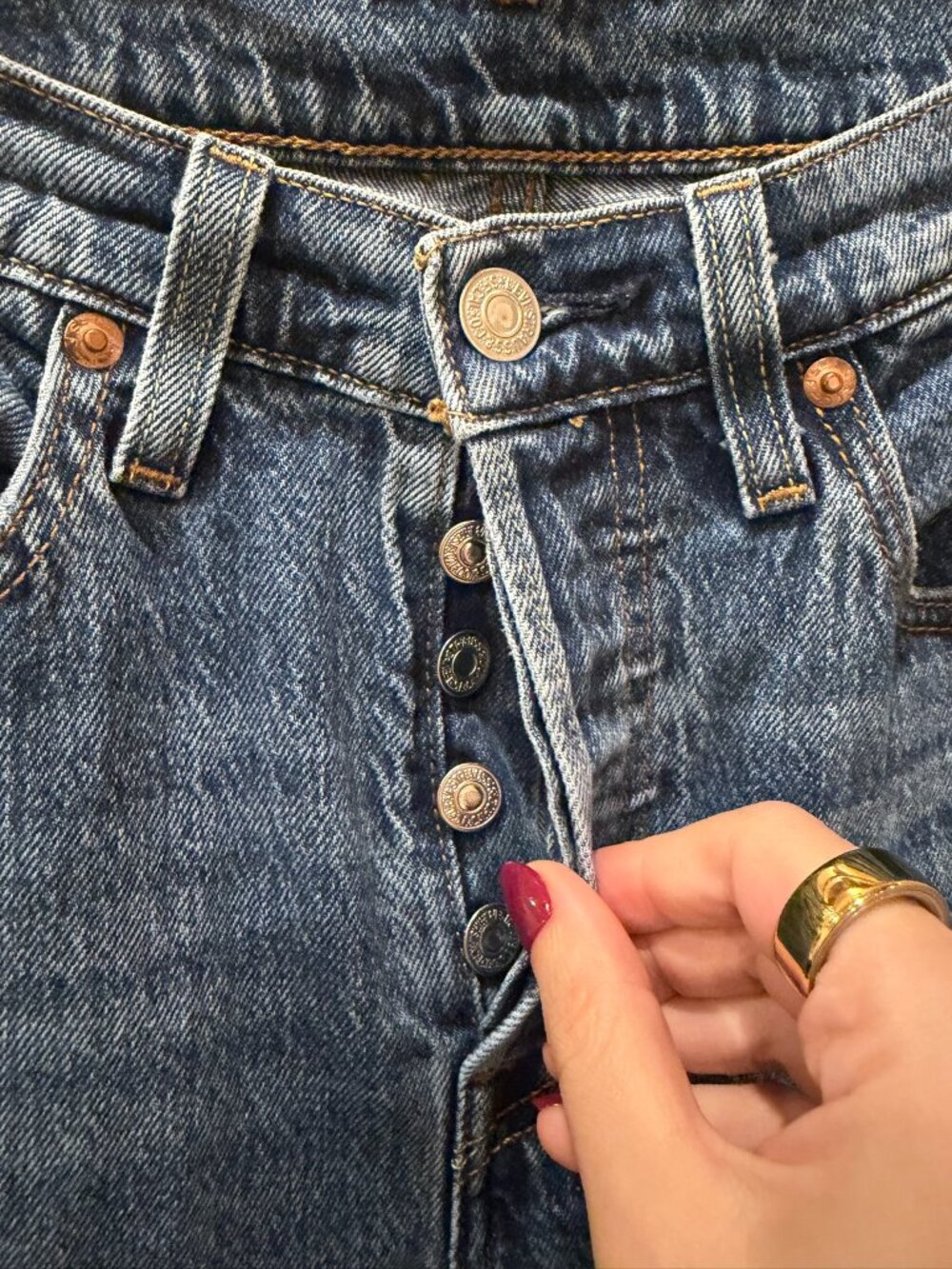 Levis 501 Straight Leg Jean - Picture 2 of 5